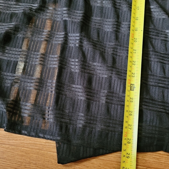 Plus size 2x sheer sleeveless gingham top black - Picture 9 of 12